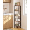 IBUYKE 5 Tier Corner Shelf Stand,Industrial Corner Display Rack,Corner Bookshelf