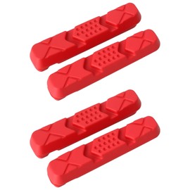 Micro Traders 4pcs Bike Brake Pad Inserts Rubber Pad Compatible with Brompton, Red