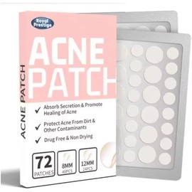 Parches invisibles para acné, eliminación de espinillas parches hidrocoloides antiacné manchas marcas corrector pegatina de reparación impermeable - 72 parches