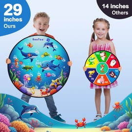 BooTaa 29" Large Dart Board for Kids, Kids Dart Board with Sticky Balls, Boys Toys, Indoor/Sport Outdoor Fun Party Play Game Toys, Birthday Gifts for 3 4 5 6 7 8 9 10 11 12 Year Old Boys Girls