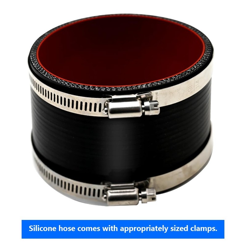 1.5" ID Straight Silicone Hose Coupler with 2 SS304 Worm
