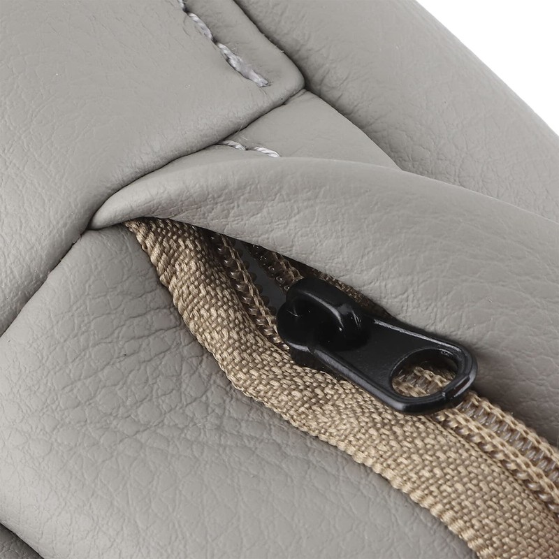 Priprilod 2pcs Gray Leather Seat Replacement Armrest Cover Compatible with