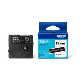 Brother Original Btag-335 Label Tape 12 mm Wide 4 m Long White/Black