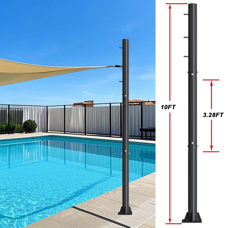 10ft Sun Shade Sail Pole 1 Pack - Outdoor Sunshade
