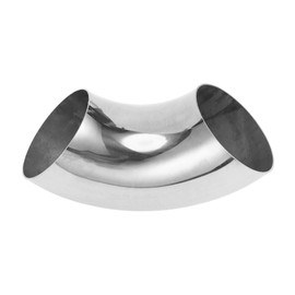 Motoforti 3.5" Inch OD 90 Degree Mandrel Bend Elbow Car Modified Exhaust Pipe Tubing 2mm/14GA Thickness 304 Stainless Steel Bend Tube Stair Handrail Piping 89x230x2.0mm