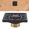 Floor Drain Quadrate Antique European Style Copper Stainless Steel Odor