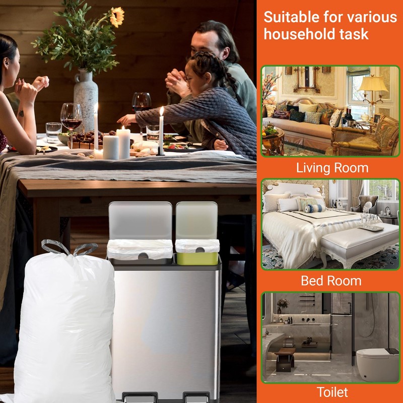 8 Gallon Code H Heavy Duty Trash Bags 1.2 Mil