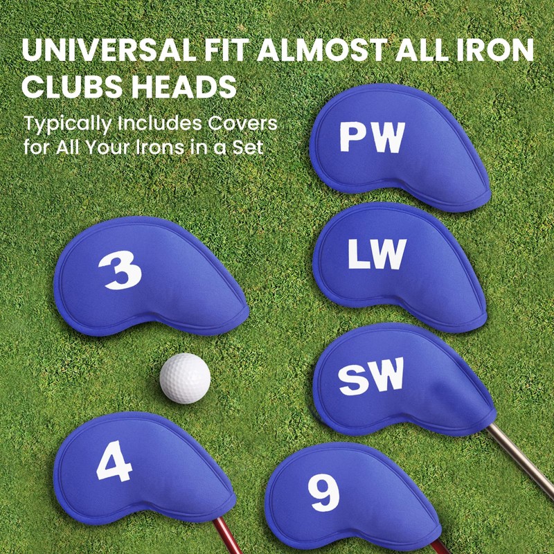 Golf Iron Head Covers Magnetic Neoprene with Numbers Printed Value