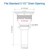 OUGOO 3-1/2-inch Gold Kitchen Sink Drain, Stainless Steel Removable Deep