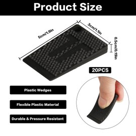 Plastic Wedges for Levelling Feet Shims, 20 PcsFurniture Levelers Pads, Furniture Levellers, Non-Slip Rubber Flexible Furniture Leveling Shims for Chair Cabinet Table Wedges Packers Spacers