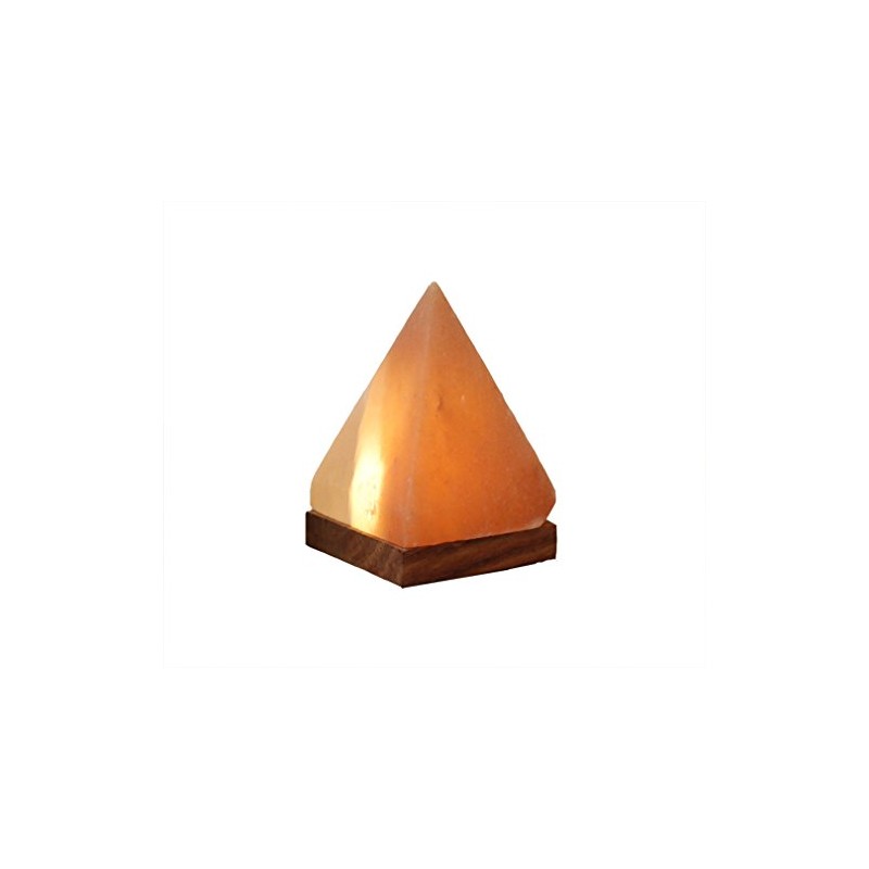 HIMALAYA SALT DREAMS Illuminated Salt Crystal USB Pyramid with Wooden