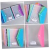 NUOBESTY 6pcs Binder Pockets with Snap Button Document Pouches for