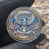 Strugglejewelry USA 250th Anniversary Challenge Coin, Patriotic Eagle & Liberty