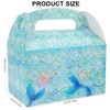 Qpout 12pcs Mermaid Party Boxes, Mermaid Theme Cardboard Lunch Boxes,