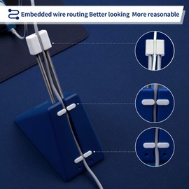 Hotline Games Mouse Bungee Mouse Cord Clip Cord Management System Fixer Holder for Esports FPS Game (3.0 Blue)