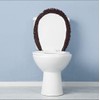 MAYSHINE Plush Shaggy Standard Toilet Seat Lid Cover (Brown) |