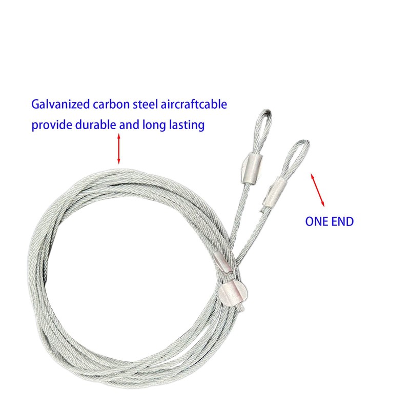 1 Pair of 8' Heavy Duty Garage Door Cable Replacement