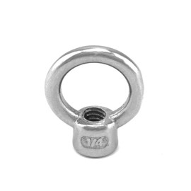 QWORK Lifting Eye Nut, 4 Pack, 1/4" UNC Marine Grade Stainless Steel 316