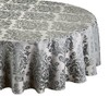 Palazzo Damask Pewter (Greyish) Christmas Round (Circular) Tablecloth Ideal For