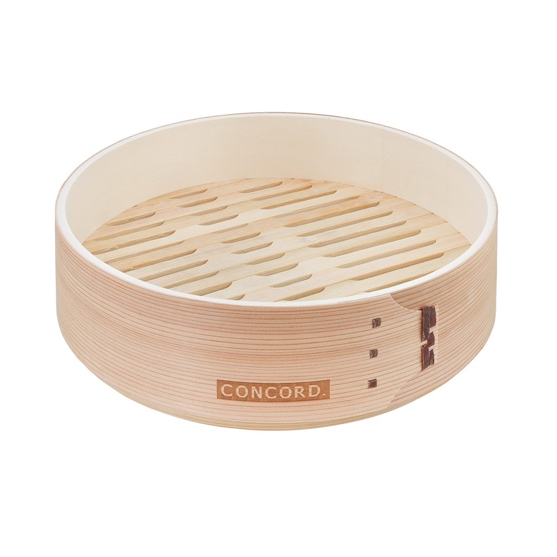 CONCORD 10" Stainless Steel Steamer Pot with Natural Bamboo Steamer