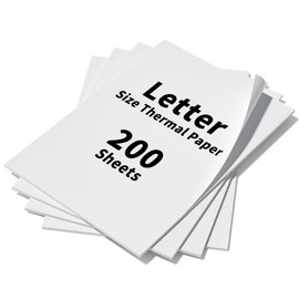 BESTEASY Thermal Printer Paper 8.5 x 11 Inches, 200 Sheets US Letter Size Advanced Thermal Paper, Thermal Paper White, Compatible with M832, M834, MT800, BPA-Free Thermal Printing Paper