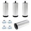 Murtenze 4 PCS 4 Inch Metal Furniture Legs - Adjustable