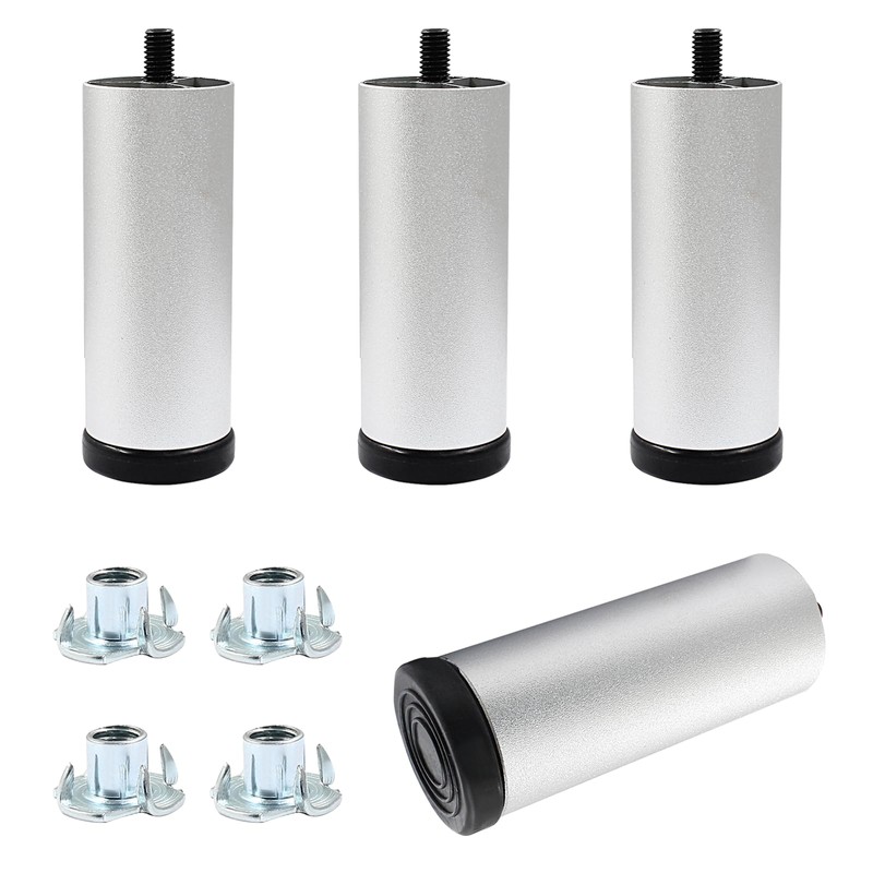 Murtenze 4 PCS 4 Inch Metal Furniture Legs - Adjustable