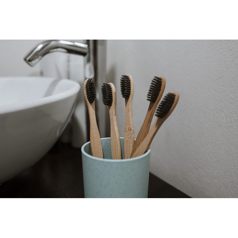 Ecowood Cepillo de Dientes 100% de Bambú Biodegradable con Cerdas