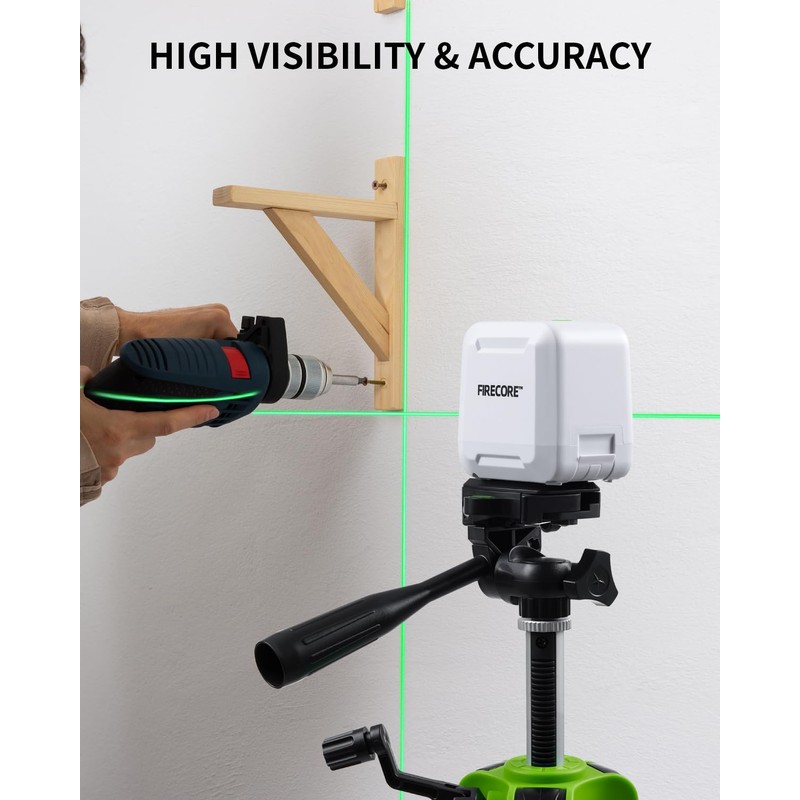 Firecore Laser Level with Tripod, Self Leveling Laser Level Green