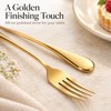 5-Piece Gold Dessert Fork Set – 410 Stainless Steel Fruit
