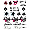 4 Sheets BBC Queen of Spades Temporary Tattoo Sticker Total