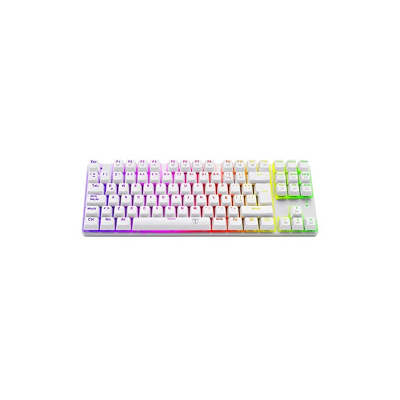 T-Dagger Teclado Gamer Mecánico Blanco Bora White T-TGK315 Blue Switch