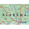 Alabama Physical Map - 16.9 x 24.4 inches - Paper