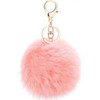 Double Smile Fluffy Bag Charm Cute Pom Keychain Pendant Fake