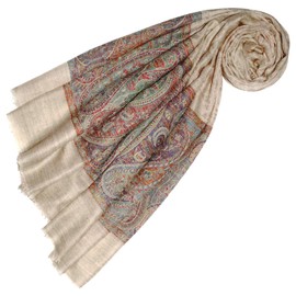 Lorenzo Cana Luxury Pashmina, Ladies Cashmere Scarf, 100% Cashmere Jacquard Woven Paisley Pattern Scarf, 78368