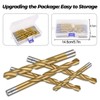 CYLBAQ 99pcs Titanium Coated Steel Twist Drill Bits, 1.5-10mm Drill