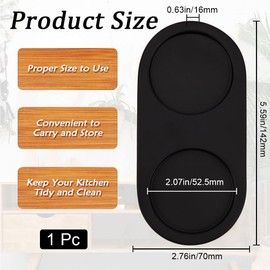 GORGECRAFT Black Acacia Wood Salt & Pepper Mill Tray & Holder for 2 Mills, Rustic Style, Multi-functional, Easy to Clean