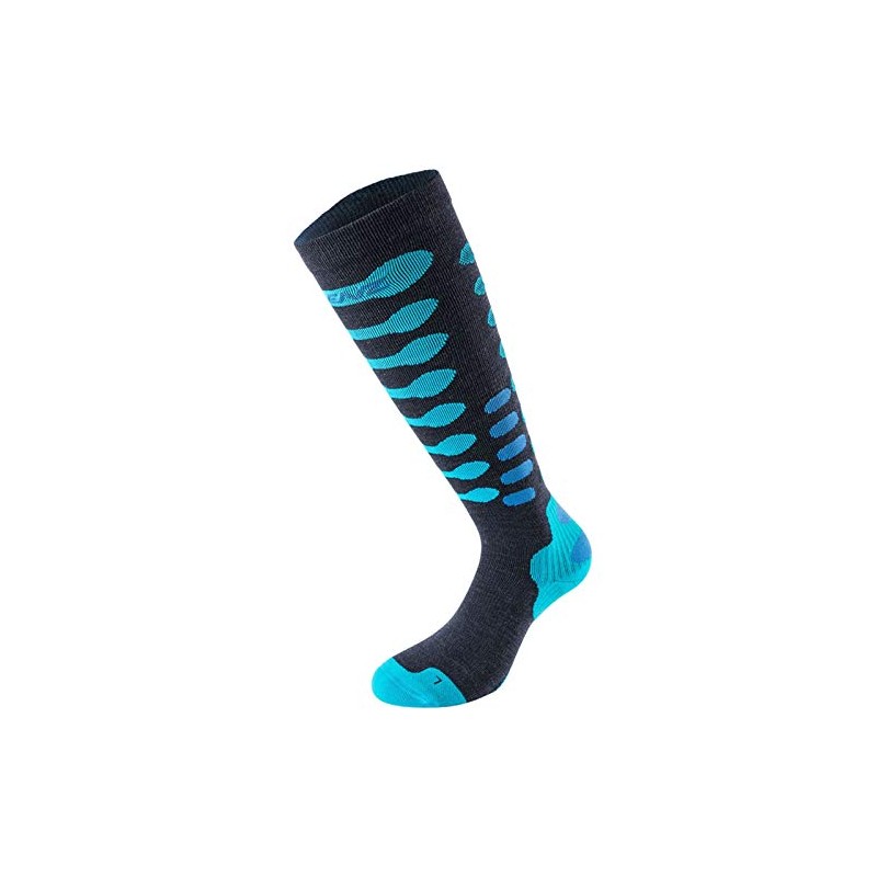 Lenz Compression 3.0 Merino Socks Black/Blue XL