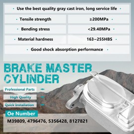 Brake Master Cylinder with Reservoir Compatible with Jeep CJ5 CJ7 1977 1978, with Power Brakes, Replace# M39809 4796476