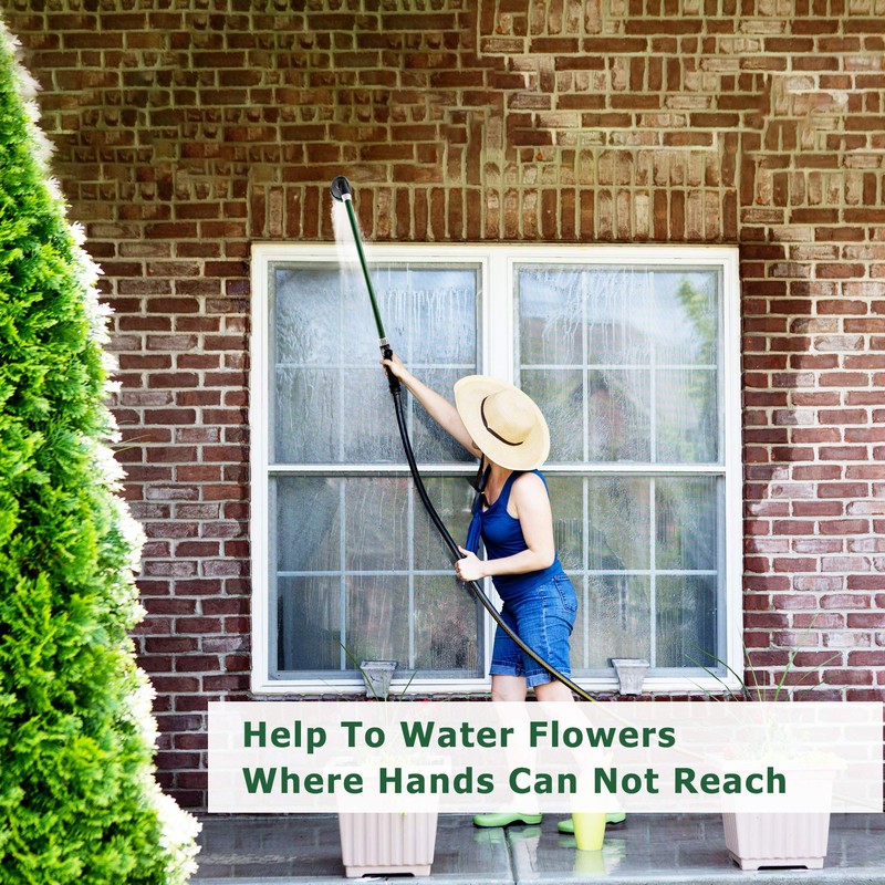 Heavy Duty 28 Inch Watering Wand with Pivoting Head, Adjustable