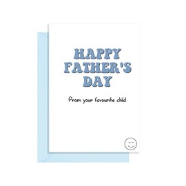Naughty Fathers Day Card for Dad - From your favourite child! Funny Father's Day Cards from son/daughter