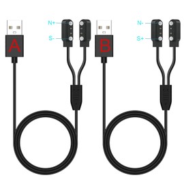 Xininyia Smart Glasses Charger,2-Pack [Model A+Model B,Only One Fit] Magnetic Charging Cable Compatible with Smartglasses Replacement Cord