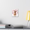 DistinctInk Valentine's Day Norwich Terrier Puppy - Decorative Canvas Wall