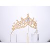 Light Up Crystal Gold Crown Royal Tiaras Prom Costume Hair