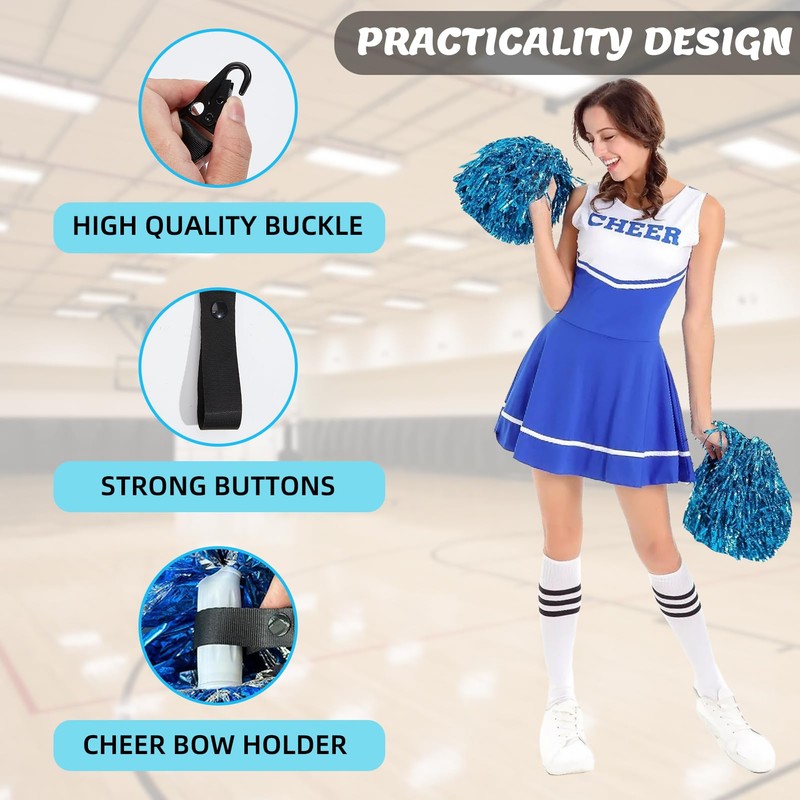 NICENEEDED Polyester Pom Pom Holder for Backpack Cheer Cheerleading Pompoms