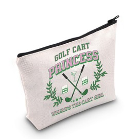 G2TUP Golf Makeup Bag Golfer Gifts Golf Toiletry Bag Golf Cart Princess Gifts Golf Ladies Merchandise (Cart Princess)
