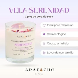 Fuwu, velas aromaticas relajantes de cera de soya con cuarzos naturales, velas decorativas hechas a mano con hierbas de olor, aromatizantes para...   