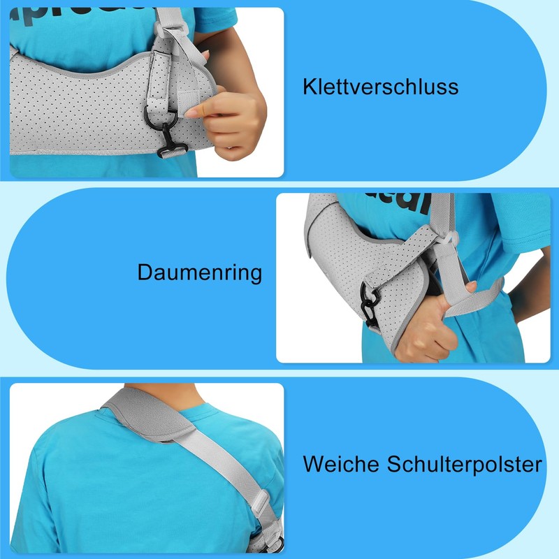 supregear Arm Brace Shoulder Immobiliser, Comfortable Medical Rotator Cuff Support,