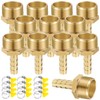 Brass Pipe Adapter, 12 Pieces 8 mm Barb x 3/4