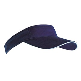 Sports hat with sun visor and peak
